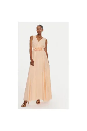 Rochie dama - 304371028 - Poliester - XS INTL - Portocaliu