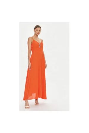 Rochie dama - 304454509 - Poliester - Portocaliu