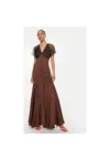 Rochie dama -  304471421 - Poliester reciclat - Maro