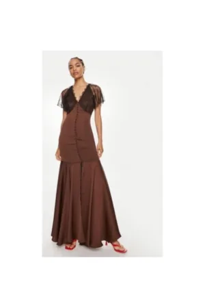Rochie dama - 304471421 - Poliester reciclat - Maro