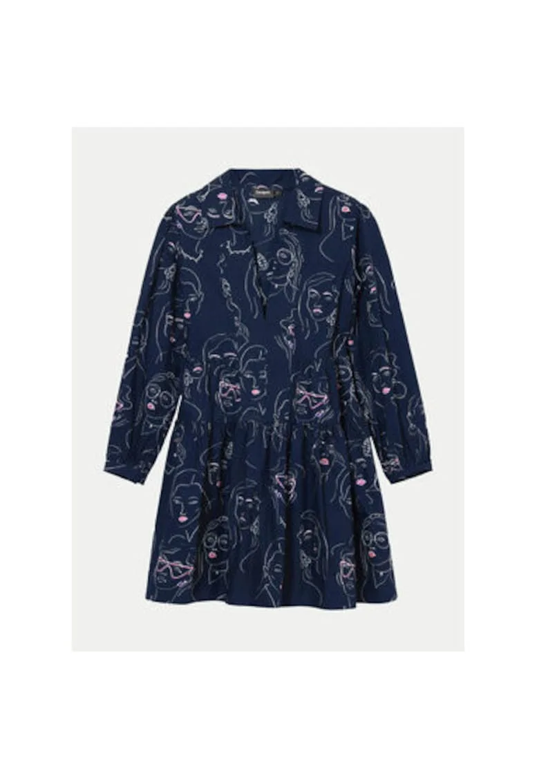 Rochie dama -  304478451 - Bumbac - Albastru