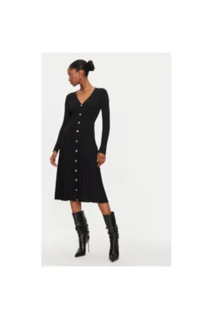 Rochie dama - 304482878 - Poliester/Poliester reciclat/Acril - S INTL - Negru
