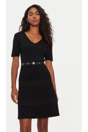 Rochie dama - 304483042 - Viscoza/Poliamida - Negru