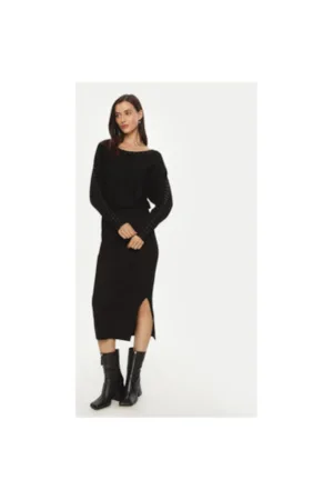 Rochie dama - 304486418 - Viscoza/Poliamida - Negru