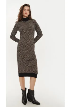 Rochie dama - 304510809 - Viscoza/Poliester - Negru