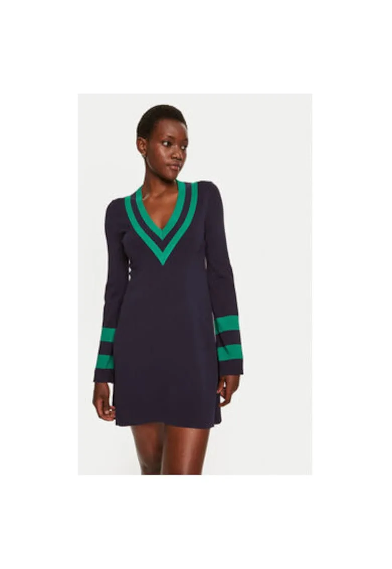 Rochie dama - 304548970 - Viscoza/Poliamida - Albastru