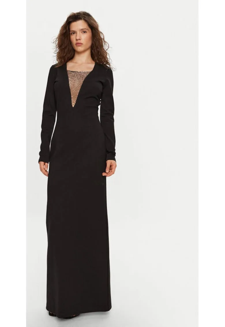 Rochie dama - 304549168 - Viscoza/Poliamida - Negru