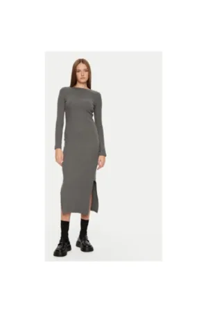 Rochie dama - 304576683 - Bumbac/Nylon - Gri