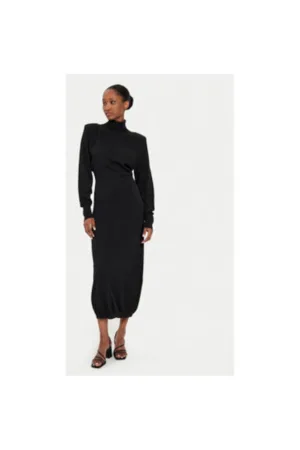 Rochie dama -  304638398 - Viscoza/Lana/Poliamida - One Size INTL - Negru