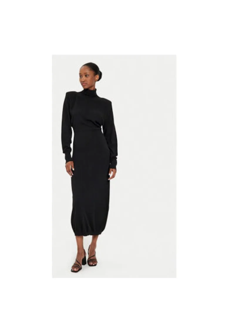 Rochie dama - 304638398 - Viscoza/Lana/Poliamida - One Size INTL - Negru