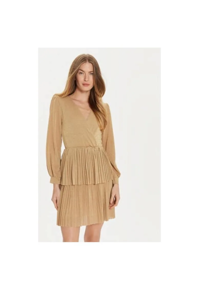 Rochie dama - 304776274 - Viscoza/Poliester - Auriu