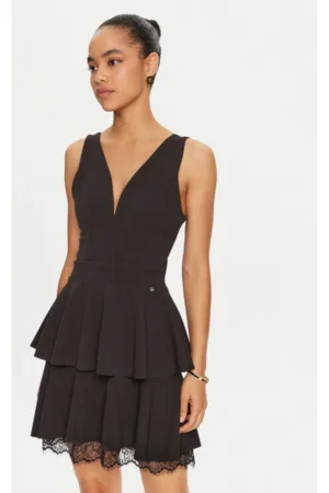 Rochie dama - 304898310 - Poliester - Negru