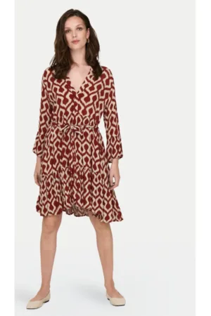 Rochie dama - 304928451 - Viscoza - Rosu