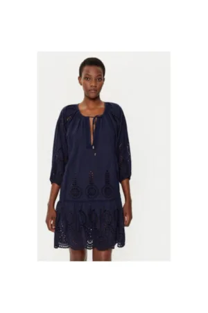 Rochie dama - 305150776 - Bumbac - Albastru