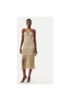 Rochie dama -  305172495 - Viscoza/Fibre metalice - Bej
