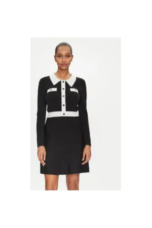 Rochie dama - 305253446 - Poliester/Viscoza/Poliamida - Negru