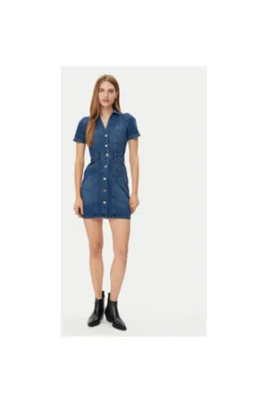 Rochie dama - 305254870 - Bumbac/Poliester - Albastru
