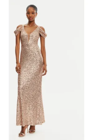 Rochie dama - 305265784 - Poliester - Auriu