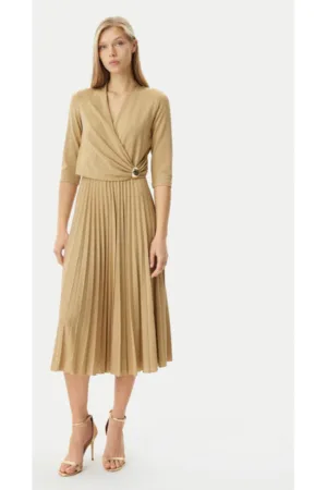 Rochie dama - 305317902 - Viscoza/Fibre metalice - Auriu