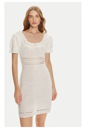 Rochie dama - 51914 - Bumbac - Alb
