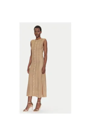 Rochie dama  58675 CANAPE - Viscoza/Poliester - Bej