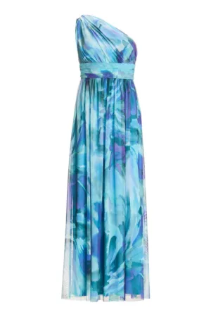 Rochie dama  5AI18900 - Poliester/Elastan - Albastru