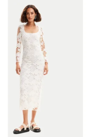Rochie dama - 76435 - Alb - Bumbac