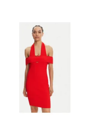 Rochie dama  78PAOM19 CMH51 - Viscoza/Poliamida - Rosu