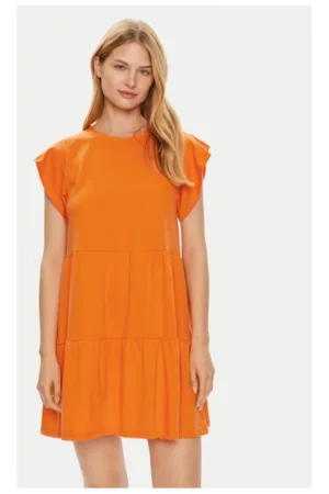 Rochie dama - 9037 - Bumbac - Portocaliu