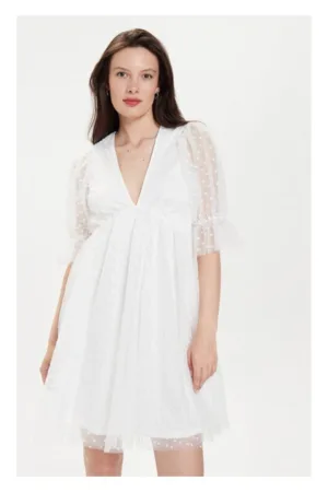 Rochie dama - Alb - Poliester