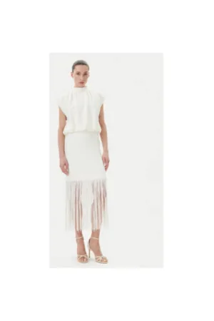 Rochie dama BBW4432 - Poliester/Elastan - Alb