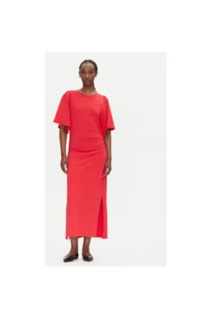 Rochie dama BBW4560 - Bumbac organic - Rosu