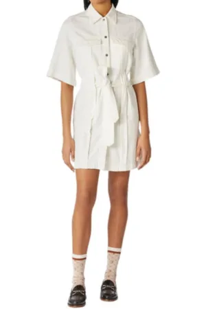 Rochie dama -  Bumbac - Alb -