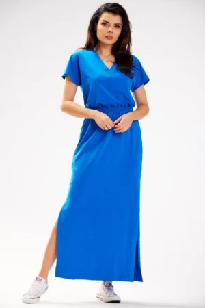 Rochie dama Bumbac - M290 - Albastru -
