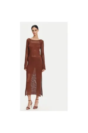 Rochie dama  FS25SD5004K514O7 - Viscoza/lurex - Maro