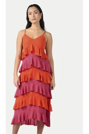 Rochie dama - Portocaliu - Poliester