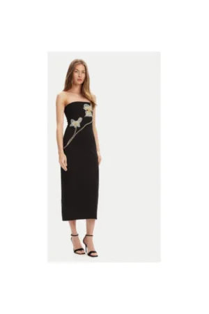 Rochie dama R24F2171KP - Viscoza/Poliamida - Negru