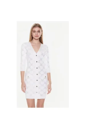 Rochie dama  RA3105 - Viscoza/Poliester - XS INTL - Alb