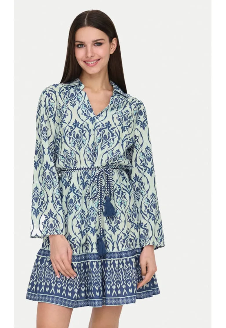 Rochie dama albastru bumbac