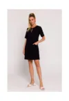 Rochie trapeze cu buzunare - negru -