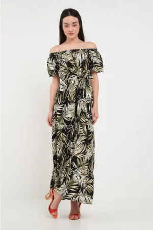 - Rochie dama cu imprimeu (Culoare: BLACK - Marime: L/40)