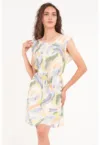 - Rochie dama cu imprimeu abstract