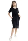 Rochie dama - cu maneca scurta - neagra