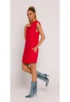 Rochie dama - mini cu umeri - Poliester - Negru