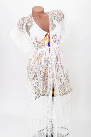 Rochie de Plaja 203-1 Alb | Meina