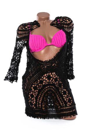 Rochie de Plaja RP001-1 Negru | Meina