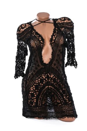 Rochie de Plaja RP001-2 Negru | Meina