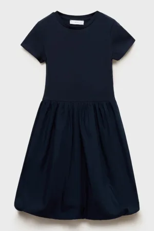 Rochie de bumbac cu fusta bufante