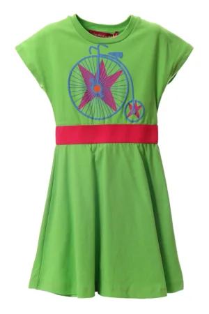Rochie de bumbac cu insertie contrastanta