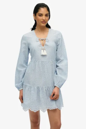 Rochie de bumbac cu mansete elastice